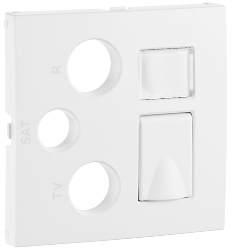 Enjoliveur pour Prises Mixtes R - TV - SAT - RJ45 /  R - TV - SAT - RJ45 - FO