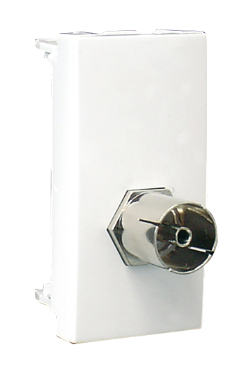 Módulo com Conetor IEC Femêa / Tipo F - 1 Módulo