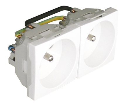 Prise Double de Courant Française - 4 Modules