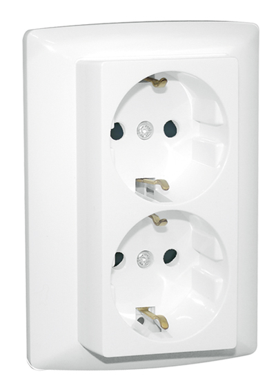 Monoblock Double Earth Socket (Schuko Type)